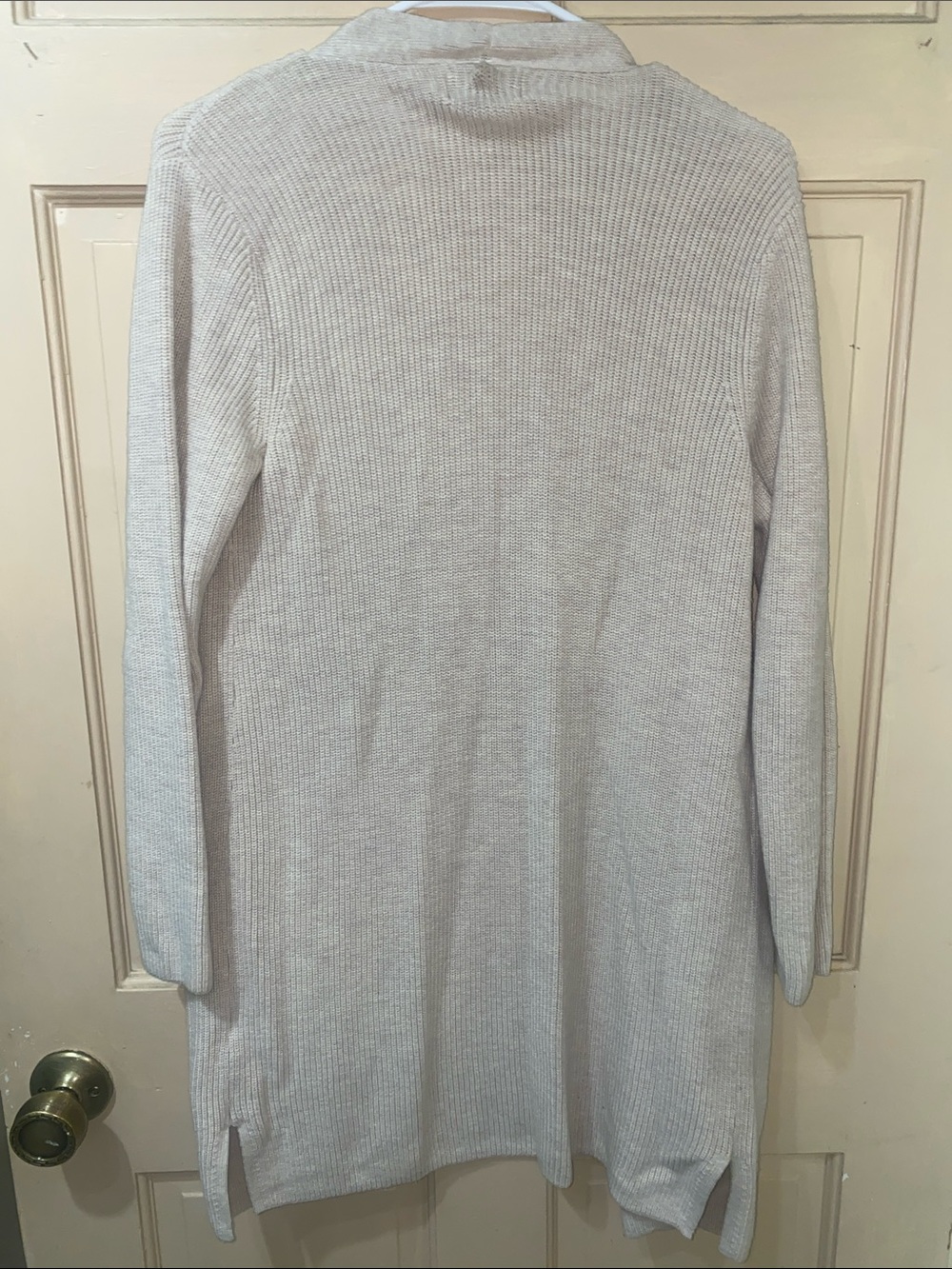 Old Navy Women's Beige Open-Front Ribbed Cardigan - Picture 3 of 5